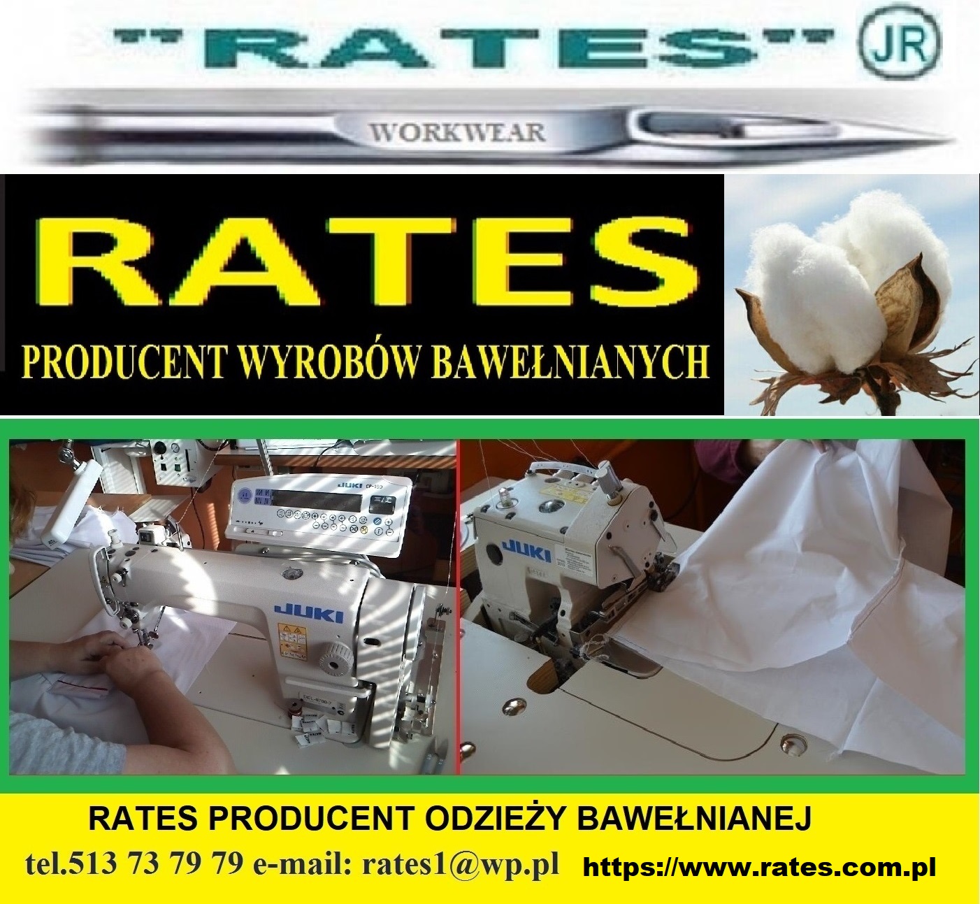 RATES PRODUCENT ODZIEŻY BAWEŁNIANEJ